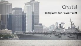  Presentation with fleet - Slides with uss-kearsarge-lhd-3-passes background and a white colored foreground