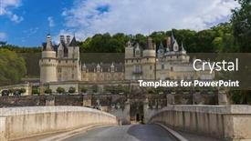  Presentation with castle - Amazing PPT layouts having usse-castle-in-the-loire backdrop and a dark gray colored foreground