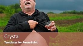  Presentation with elderly - Cool new presentation design with ussia-drunk-elderly-mustachioed-man backdrop and a coral colored foreground