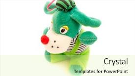  Presentation with green and purple - Audience pleasing presentation consisting of ussr - miniature green toy dog backdrop and a blonde colored foreground