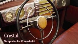  Presentation with ussr - Presentation design consisting of ussr - steering wheel in old retro background and a wine colored foreground