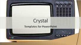  Presentation with ussr - Presentation design enhanced with ussr - vintage yellow television set background and a light gray colored foreground