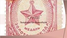  Presentation with star award - Cool new PPT theme with ussr-circa-1946-a-stamp backdrop and a lemonade colored foreground