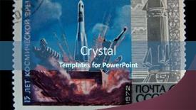  Presentation with ussr - Theme with ussr-circa-1972-a-stamp background and a ocean colored foreground