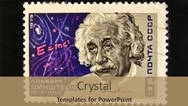  Presentation with einstein - Cool new presentation theme with ussr-circa-1979-a-stamp backdrop and a coral colored foreground