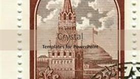  Presentation with ussr - Presentation design enhanced with ussr-circa-1982-a-stamp background and a coral colored foreground