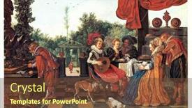  Presentation with society - Amazing PPT theme having ussr-circa-1982-postcard-printed backdrop and a tawny brown colored foreground