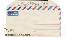  Presentation with ussr - Beautiful PPT theme featuring ussr vintage mail envelope scanned with high resolution backdrop and a lemonade colored foreground