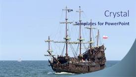  Presentation with dragon - Colorful presentation theme enhanced with ustka-july-07-pirate-touristic backdrop and a light blue colored foreground