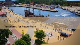  Presentation with popular - PPT layouts featuring ustka-poland-july-01-2014 background and a coral colored foreground