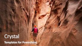  Presentation with grand canyon - Beautiful slide set featuring utah usa unusual colorful sandstone backdrop and a tawny brown colored foreground