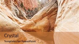  Presentation with grand canyon - Amazing presentation theme having utah usa unusual colorful sandstone backdrop and a gold colored foreground