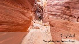  Presentation with living coral - Slides featuring utah usa unusual colorful sandstone background and a coral colored foreground