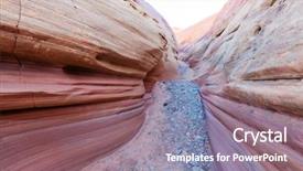  Presentation with living coral - Presentation theme with utah usa unusual colorful sandstone background and a violet colored foreground