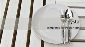  Presentation with old wood - Cool new presentation theme with utensils plates - closeup of plate on old backdrop and a  colored foreground