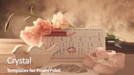  Presentation with uterus - Slide deck enhanced with uterus - calendar with mark ultrasound picture background and a coral colored foreground