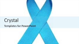  Presentation with ovarian - Theme with uterus - sea-green ribbon isolated on white background and a light blue colored foreground