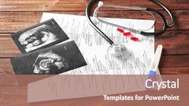  Presentation with uterus - Cool new presentation design with uterus - ultrasound scan of baby backdrop and a coral colored foreground