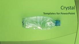  Presentation with plastic bottle - Presentation theme with utilisation concept ecological problem global background and a yellow colored foreground