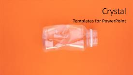  Presentation with plastic bottle - Slide set with utilisation concept ecological problem global background and a gray colored foreground