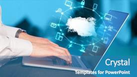  Presentation with evolution - Theme consisting of a cloud computing diagram background and a teal colored foreground