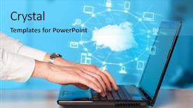  Presentation with cloud computing - Presentation enhanced with working with a cloud computing background and a arctic colored foreground