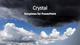  Presentation with sky - Beautiful PPT theme featuring utopia - apocaliptic stormy sky background backdrop and a dark gray colored foreground
