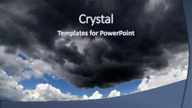  Presentation with stormy sky and dark clouds - Colorful presentation design enhanced with utopia - apocaliptic stormy sky background backdrop and a wine colored foreground