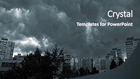  Presentation with storm clouds - Cool new theme with utopia - beautiful storm sky with clouds backdrop and a dark gray colored foreground