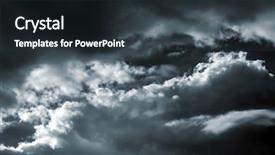  Presentation with storm clouds - Amazing slide deck having utopia - beautiful storm sky with clouds backdrop and a dark gray colored foreground