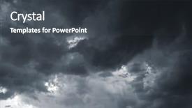  Presentation with storm clouds - Slide deck with utopia - beautiful storm sky with clouds background and a dark gray colored foreground