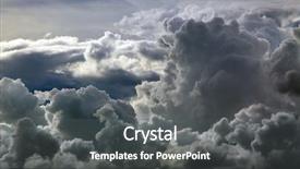  Presentation with clouds - Audience pleasing presentation theme consisting of utopia - black stormy clouds backdrop and a dark gray colored foreground