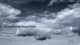  Presentation with airplane night sky cloud - Beautiful presentation theme featuring utopia - cloudy sky backdrop and a light blue colored foreground