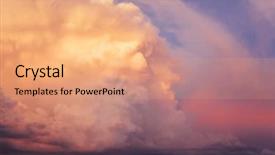  Presentation with storm - Presentation with utopia - dramatic vivid sunset sky background and a coral colored foreground