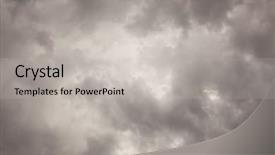  Presentation with sky - Beautiful presentation theme featuring utopia - ominous dark cloudy stormy sky backdrop and a light gray colored foreground
