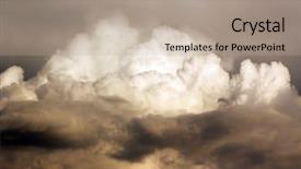  Presentation with storm clouds - Beautiful PPT theme featuring utopia - storm sky with clouds apocalypse backdrop and a  colored foreground