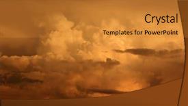  Presentation with storm clouds - Presentation theme having utopia - storm sky with clouds apocalypse background and a gold colored foreground
