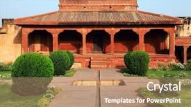  Presentation with mughal - Amazing presentation design having panoramic view of the florence italy backdrop and a sky blue colored foreground