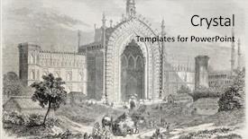  Presentation with old india - Presentation enhanced with uttar pradesh - old illustration of rumi darwaza background and a light gray colored foreground