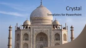  Presentation with agra - Amazing presentation theme having uttar pradesh - taj mahal in agra rajasthan backdrop and a light blue colored foreground