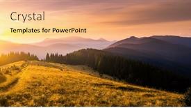  Presentation with spectacular - Presentation theme having utterly-spectacular-view background and a coral colored foreground