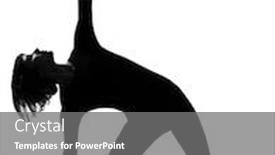  Presentation with posture - Colorful PPT theme enhanced with utthita-trikonasana-triangle-pose-position backdrop and a gray colored foreground