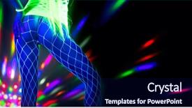  Presentation with slim body - Amazing presentation theme having uv - beauty model girl dancing backdrop and a navy blue colored foreground