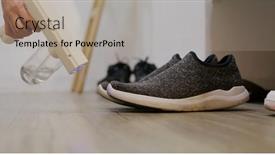  Presentation with spray - Theme with uv-light-alcohol-spray background and a light gray colored foreground