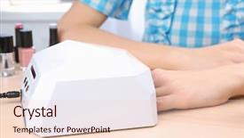  Presentation with smoking magic lamp - Cool new theme with uv treatment - woman using uv lamp backdrop and a lemonade colored foreground