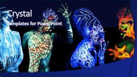  Presentation with black art - Cool new slide set with uv water - four elements body art glowing backdrop and a navy blue colored foreground