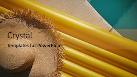  Presentation with mattress - Amazing PPT layouts having uv water - hat on a yellow air backdrop and a gold colored foreground