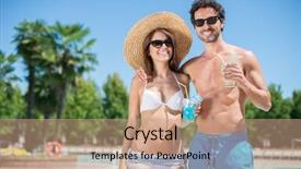  Presentation with mocktails and cocktail - Amazing PPT theme having uv water - smiling couple holding a cocktail backdrop and a  colored foreground