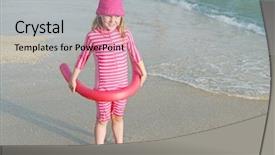  Presentation with clothing - Amazing PPT theme having uv water - uv protection clothing backdrop and a light gray colored foreground