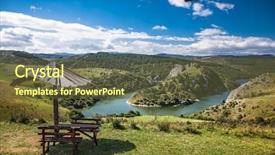  Presentation with southwest - Theme consisting of uvac river in southwest serbia background and a tawny brown colored foreground